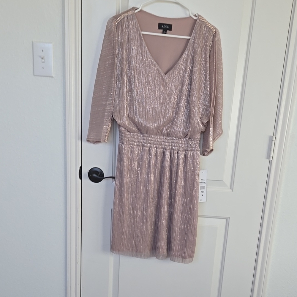 Lulu's Metallic Blush Dress
